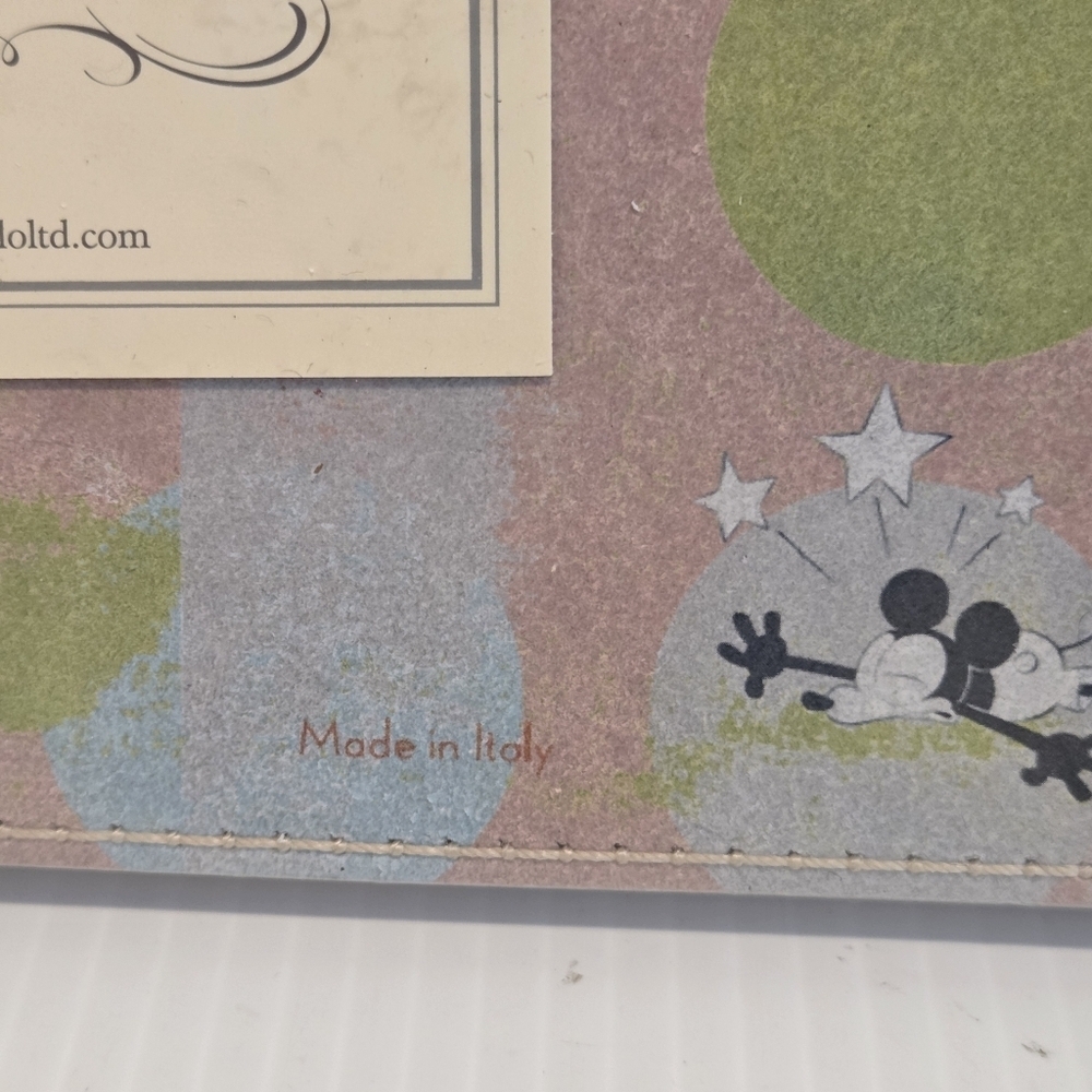 Eccolo Walt Disney Mickey Mouse Journal Stamped Sealed Beige Faux Leather Italy - Picture 4 of 11